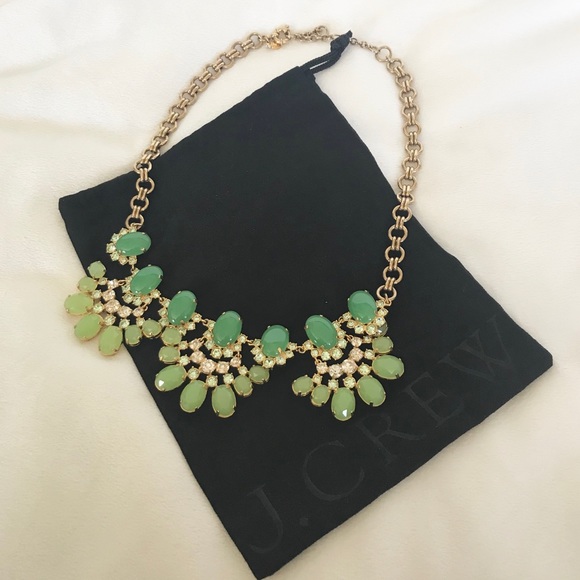 J. Crew Jewelry - J. Crew Green Cabochon Statement Necklace